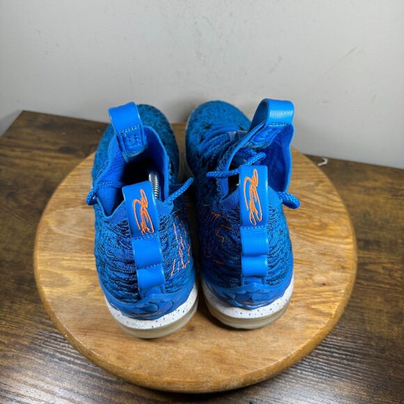 Nike LeBron 15 Hardwood Classics Blue Shoes‎ Mens Size 9 897648-400 - Picture 4 of 8